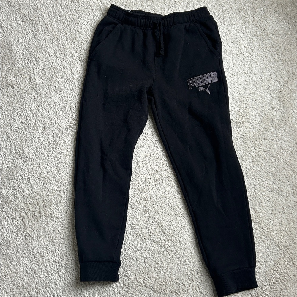 Boys Puma Black Joggers